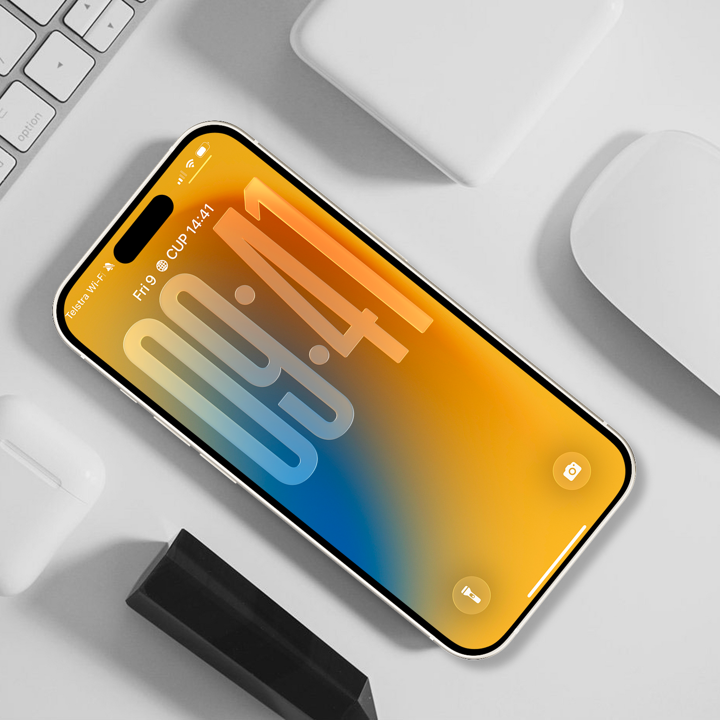 Vibrant Sunset Yellow | Gradient iPhone Wallpaper Set of 3 (G-027)