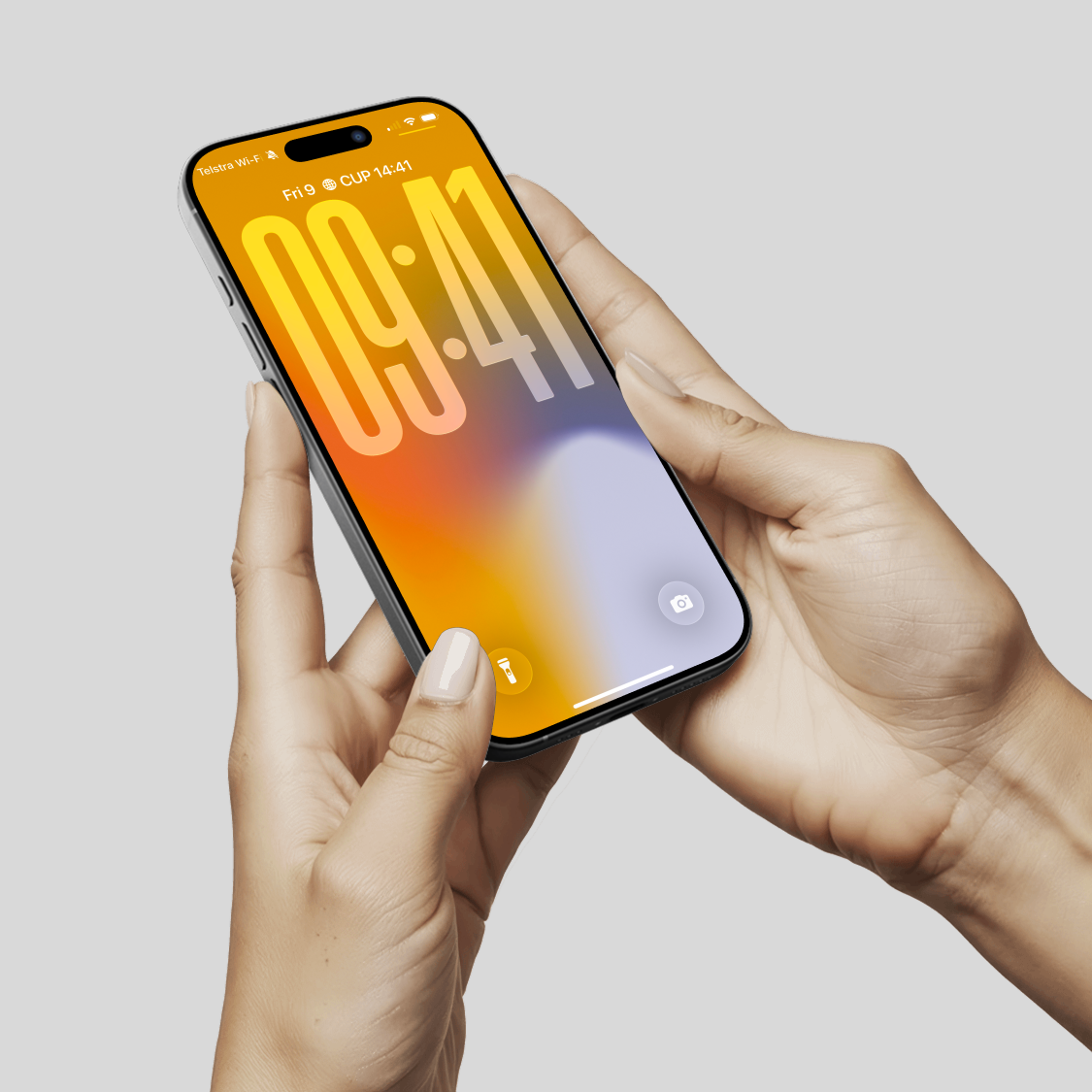 Vibrant Sunset Yellow | Gradient iPhone Wallpaper Set of 3 (G-027)