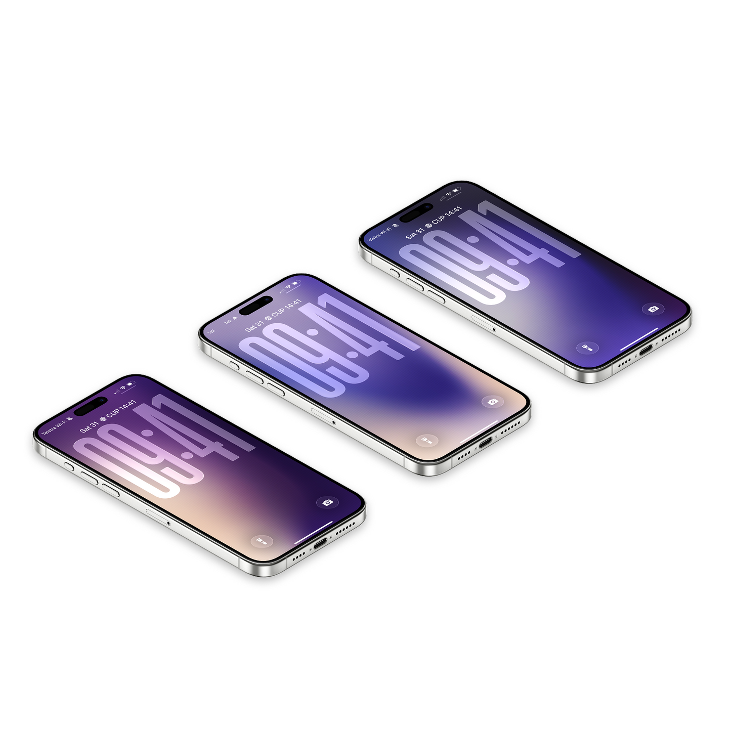 Lavender Mist Purple | iPhone Wallpaper Set of 3 (G-025)
