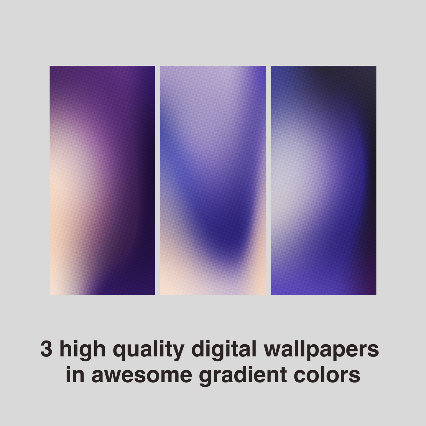 Lavender Mist Purple | iPhone Wallpaper Set of 3 (G-025)
