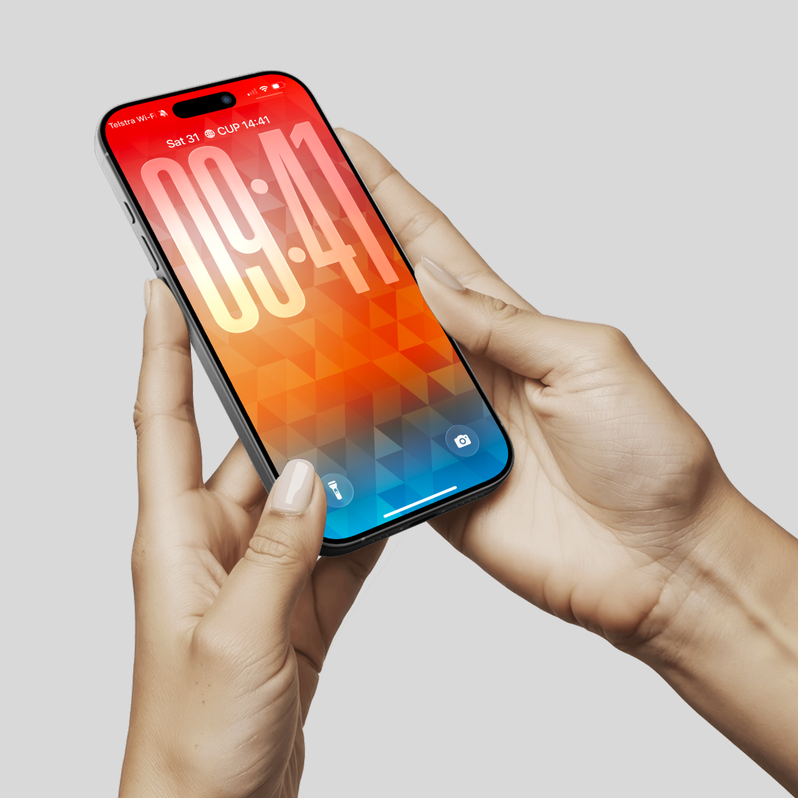 Geometric Prism Radiance | Cool iPhone Wallpaper Set of 3 (G-029)
