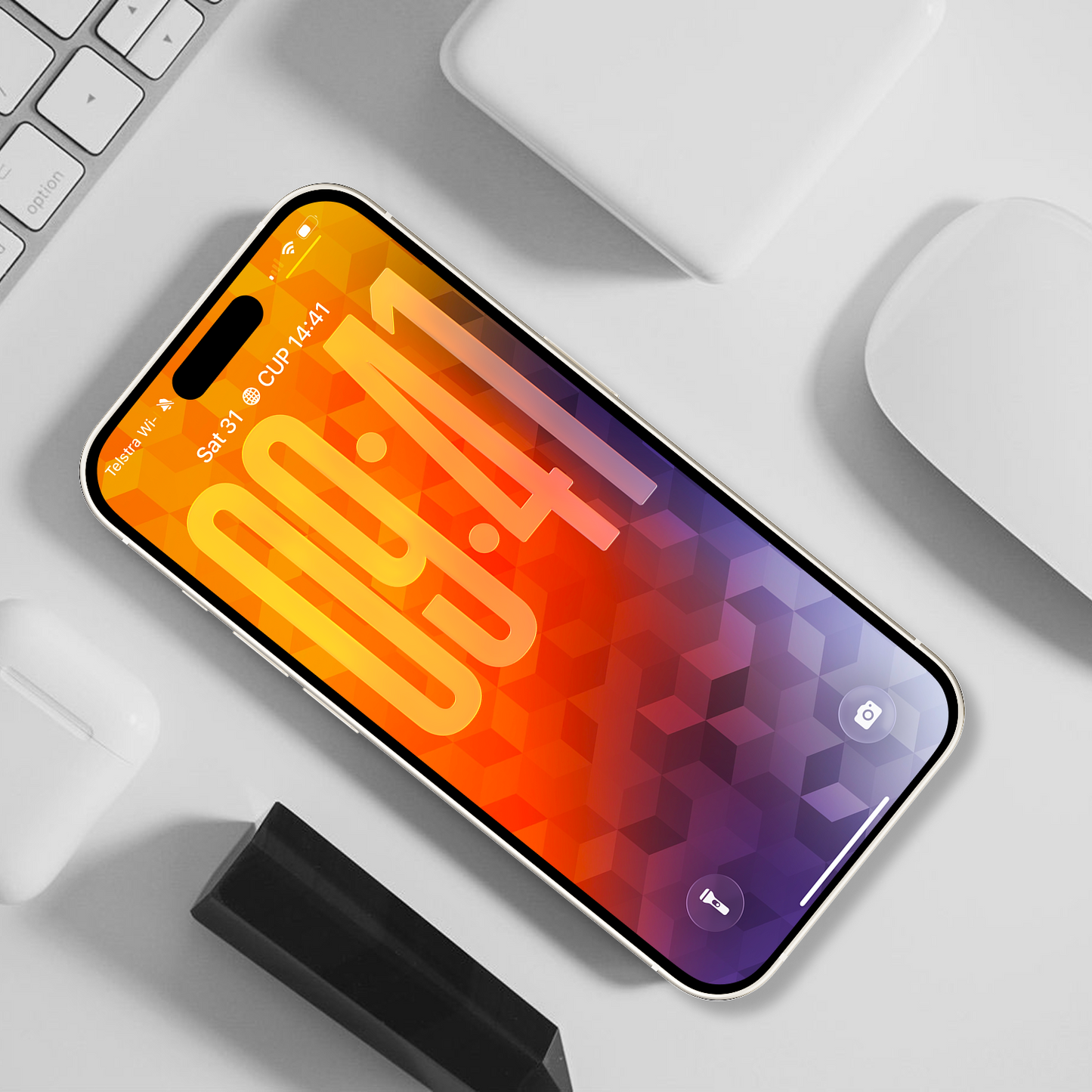 Geometric Prism Radiance | Cool iPhone Wallpaper Set of 3 (G-029)