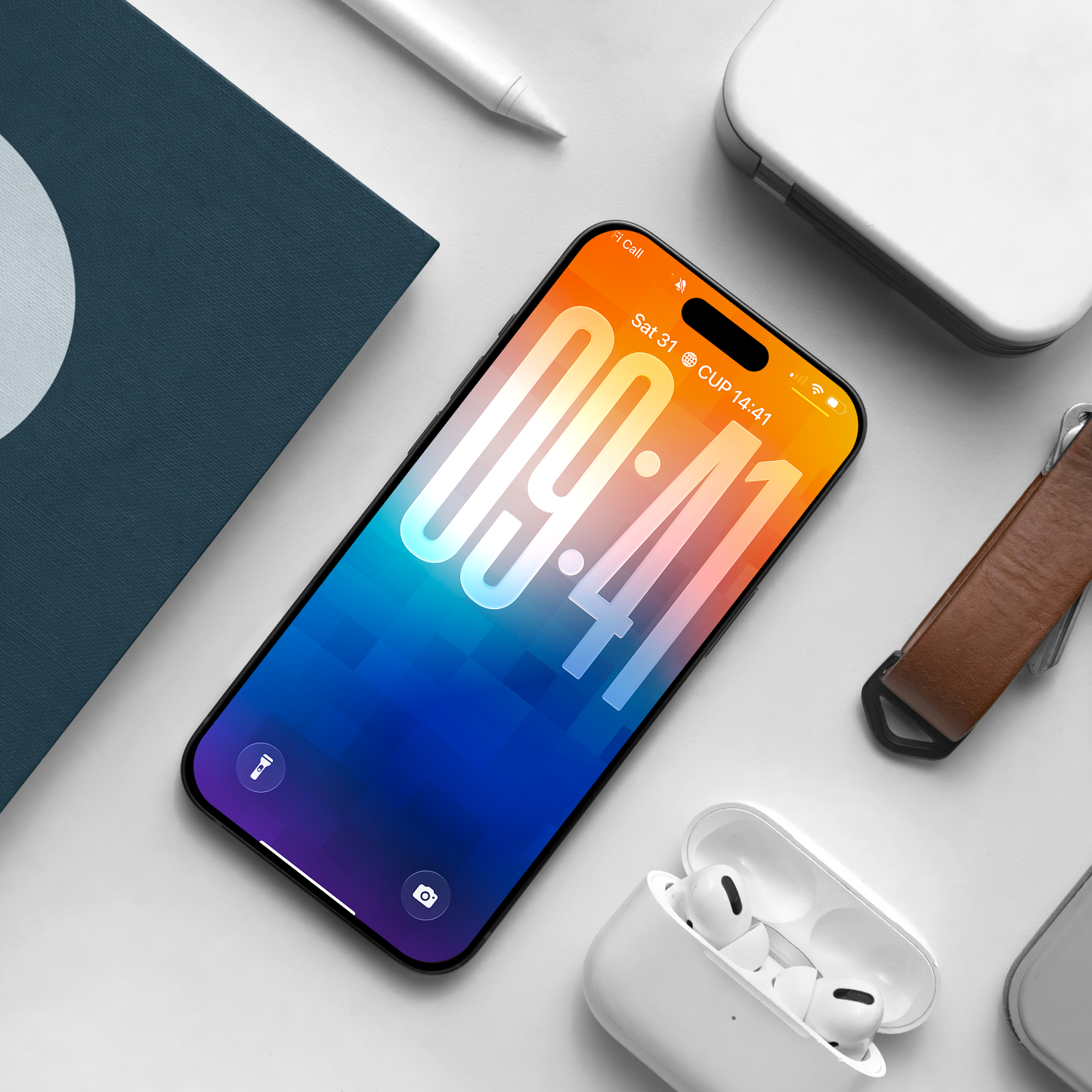 Geometric Prism Radiance | Cool iPhone Wallpaper Set of 3 (G-029)