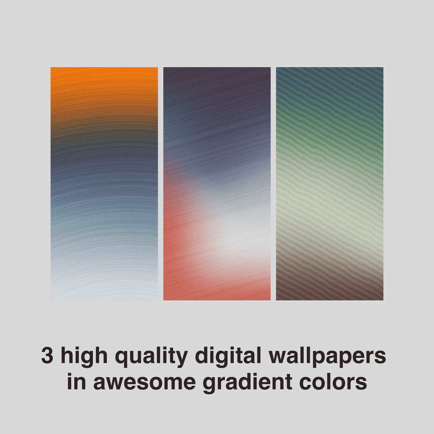 Brushed Velocity Metal | Minimalist iPhone Wallpaper Set of 3 (G-032)