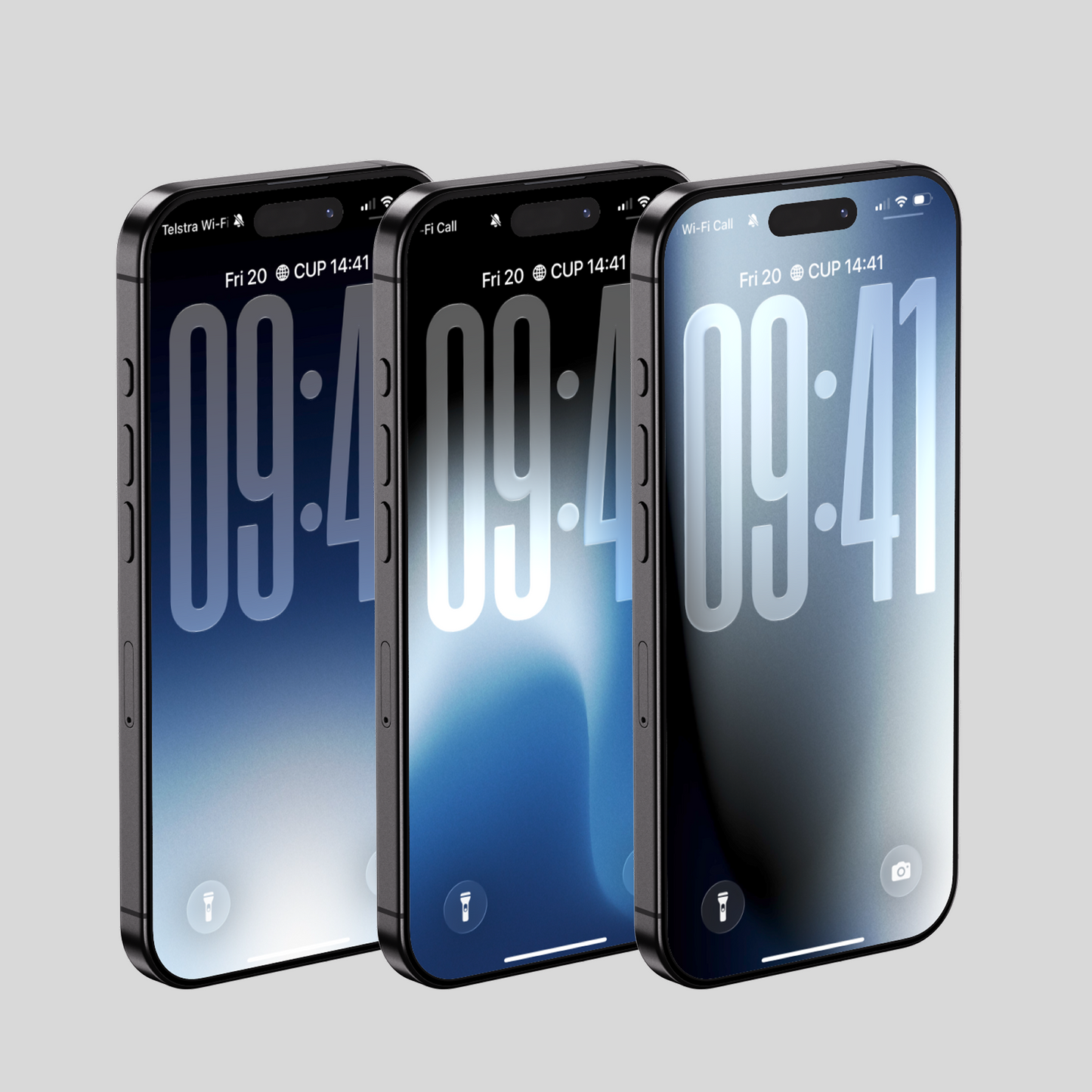 Mystic Blue | Minimalist iPhone Wallpaper Set of 3 (G-033)