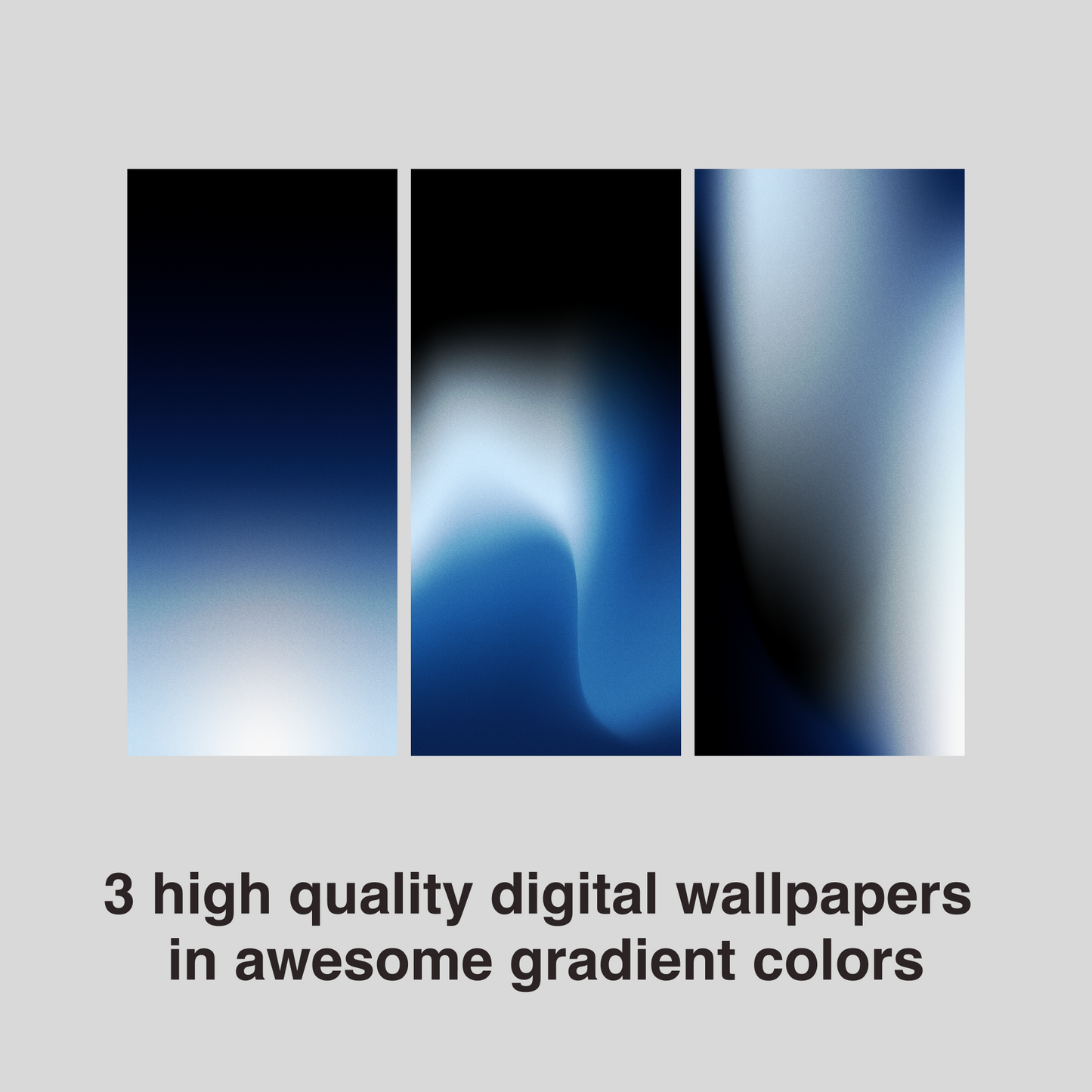 Mystic Blue | Minimalist iPhone Wallpaper Set of 3 (G-033)
