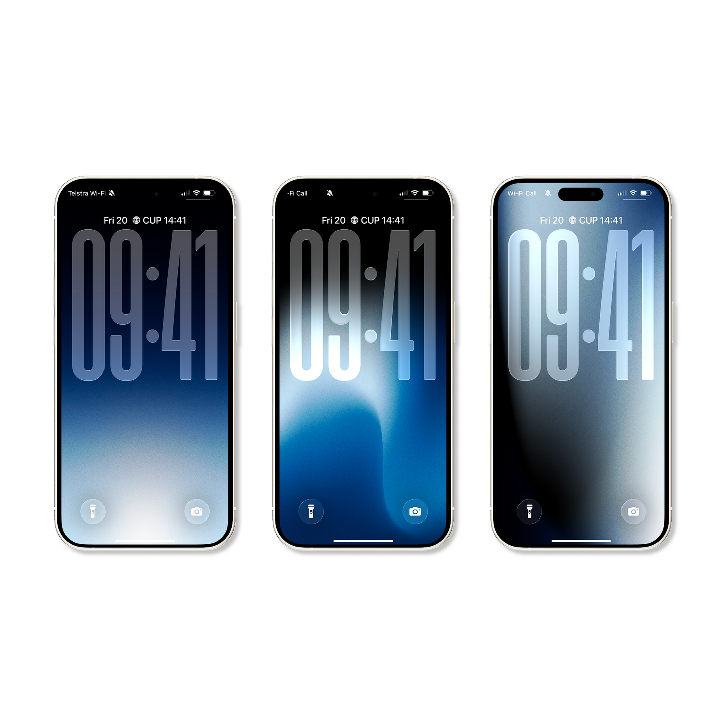 Mystic Blue | Minimalist iPhone Wallpaper Set of 3 (G-033)