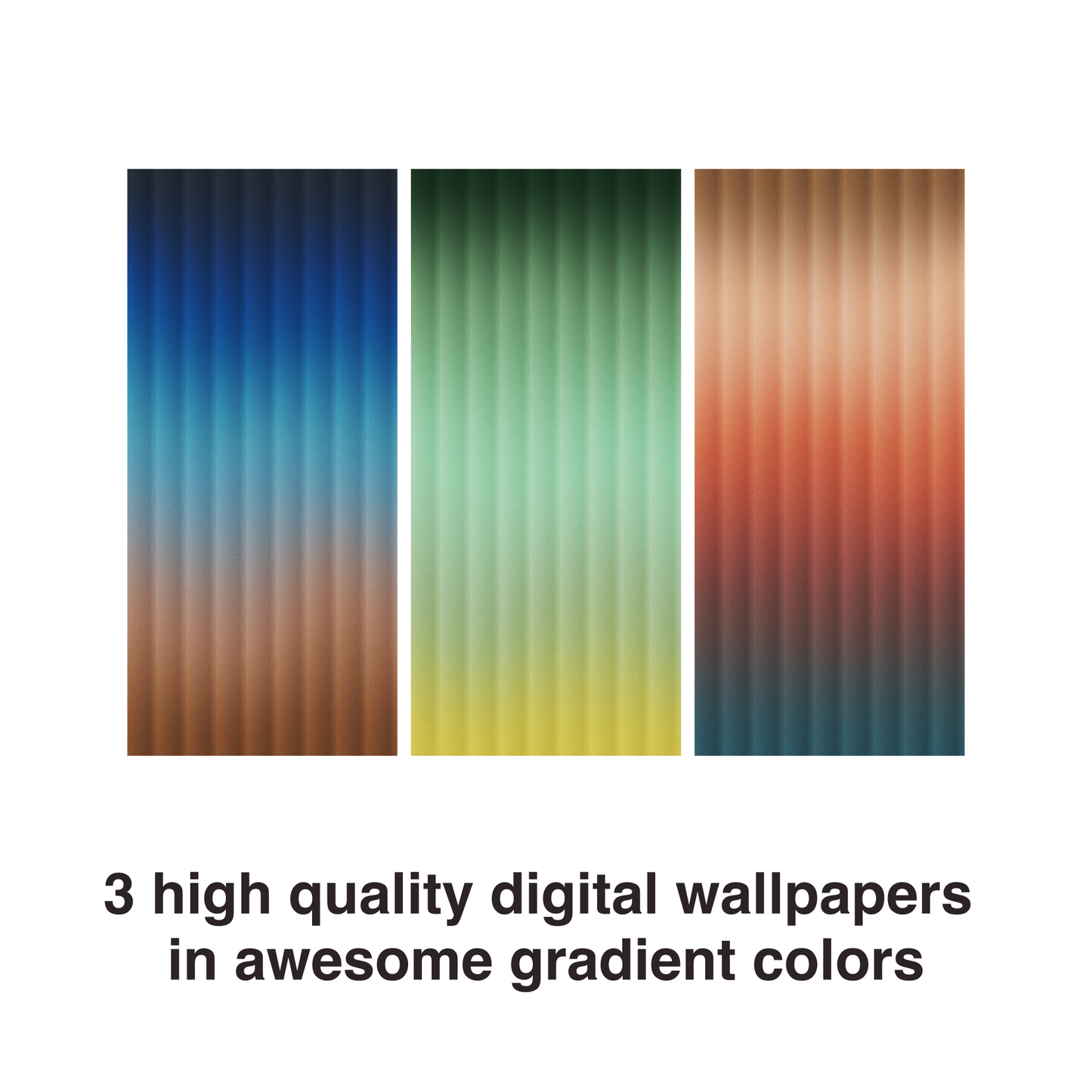 Linear Gradient Flow | Minimalist iPhone Wallpaper Set of 3 (G-034)