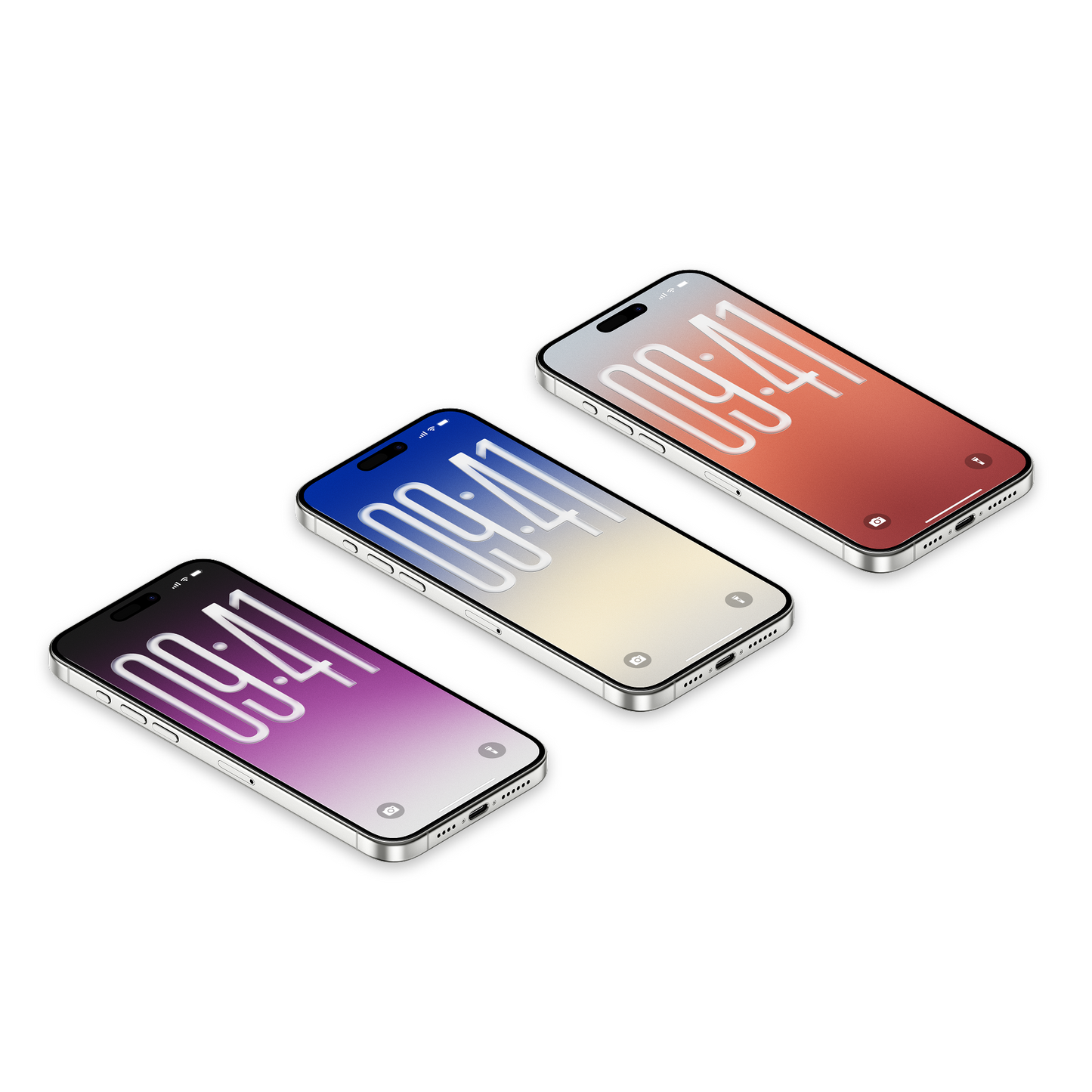 Nature Blend Gradient | Light iPhone Wallpaper Set of 3 (G-035)
