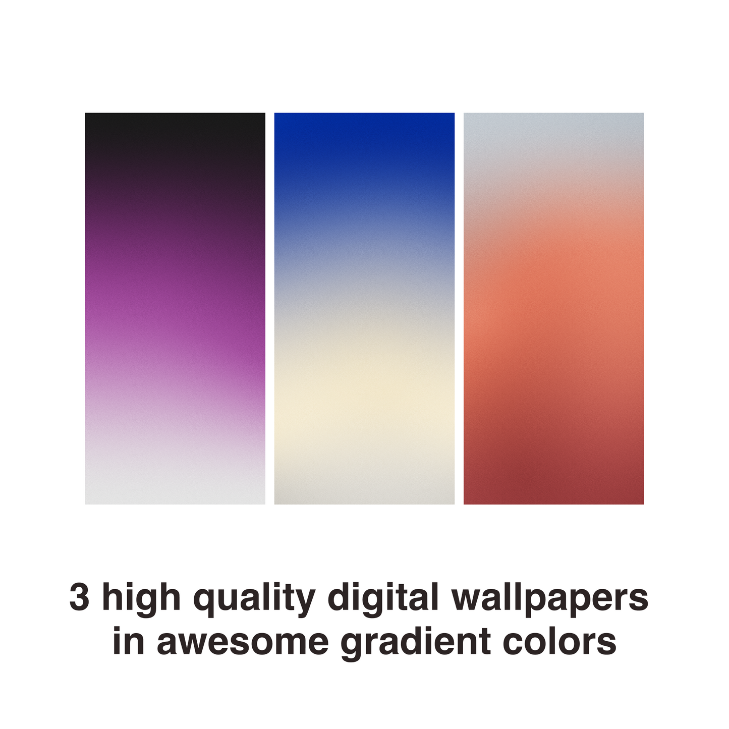 Nature Blend Gradient | Light iPhone Wallpaper Set of 3 (G-035)