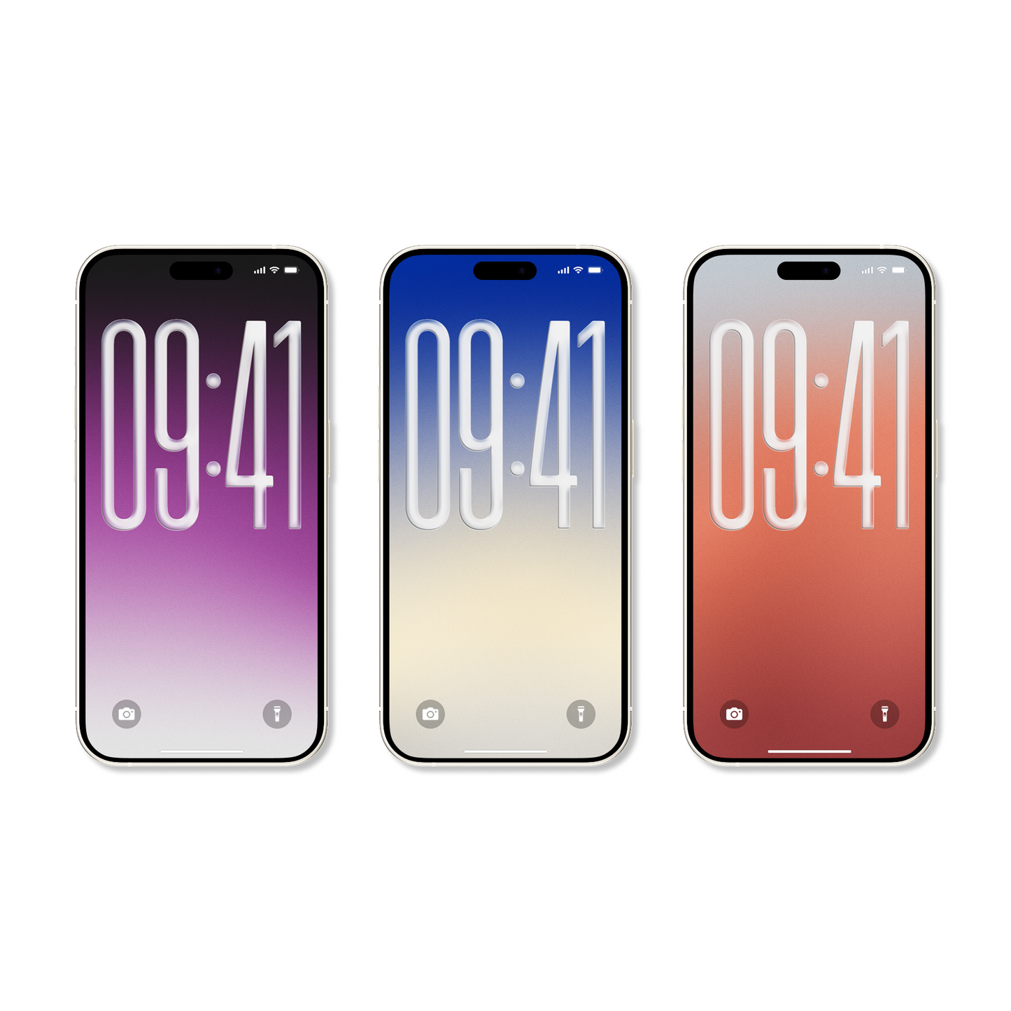 Nature Blend Gradient | Light iPhone Wallpaper Set of 3 (G-035)