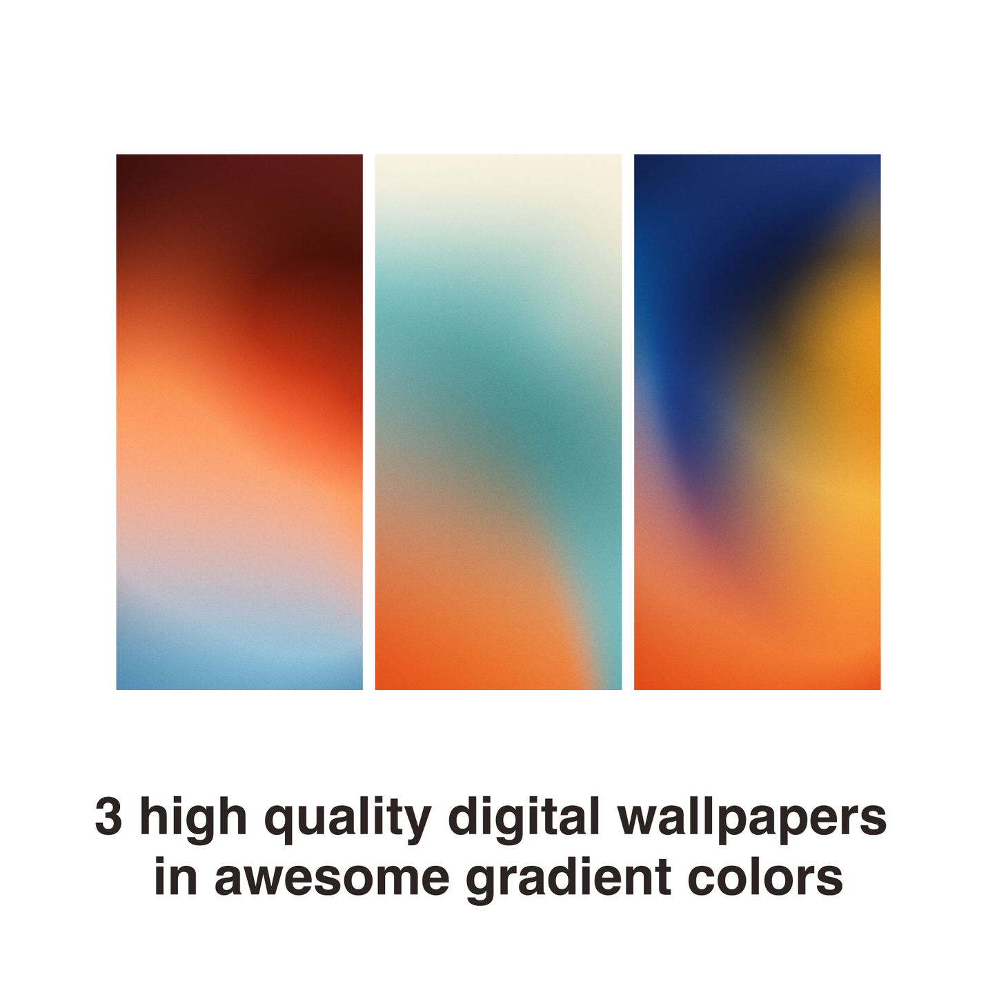 Golden Horizon Blend | Minimalist iPhone Wallpaper Set of 3 (G-036)