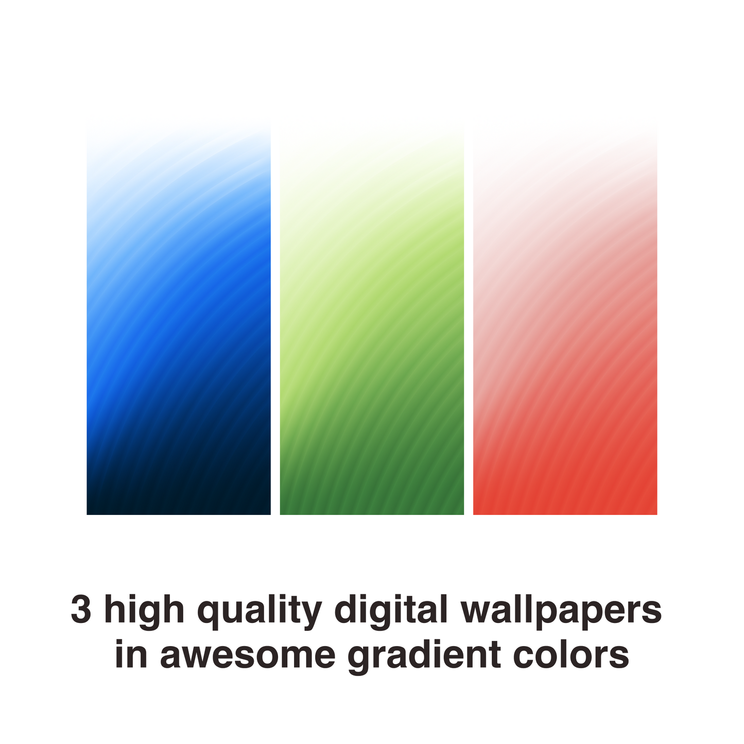 Ripple Wave Gradient | Minimalist iPhone Wallpaper Set of 3 (G-037)