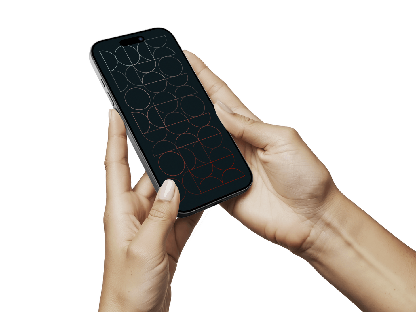 Dark Bauhaus | Minimalist iPhone Wallpaper Set of 3 (G-038)