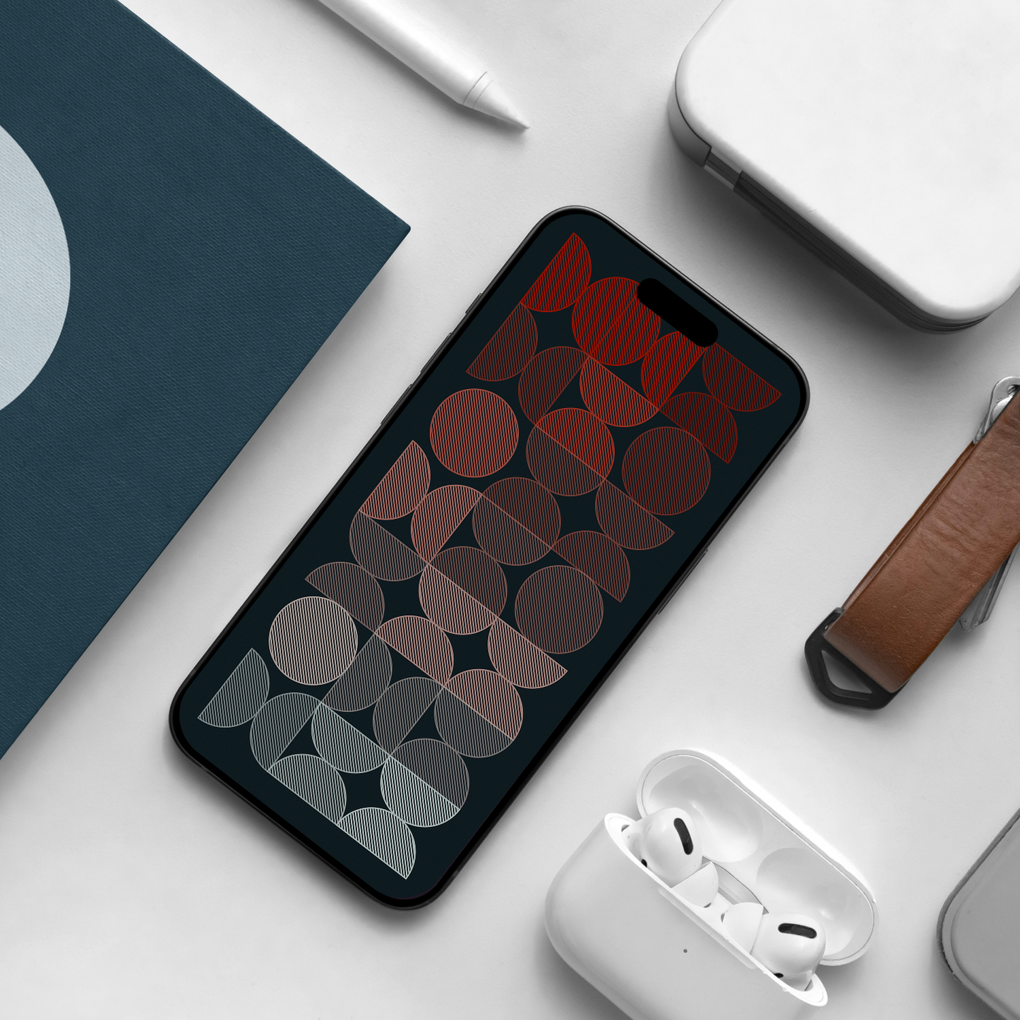 Dark Bauhaus | Minimalist iPhone Wallpaper Set of 3 (G-038)