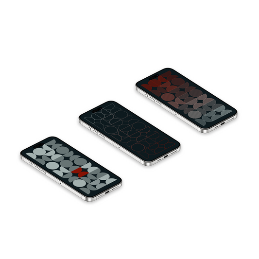 Dark Bauhaus | Minimalist iPhone Wallpaper Set of 3 (G-038)