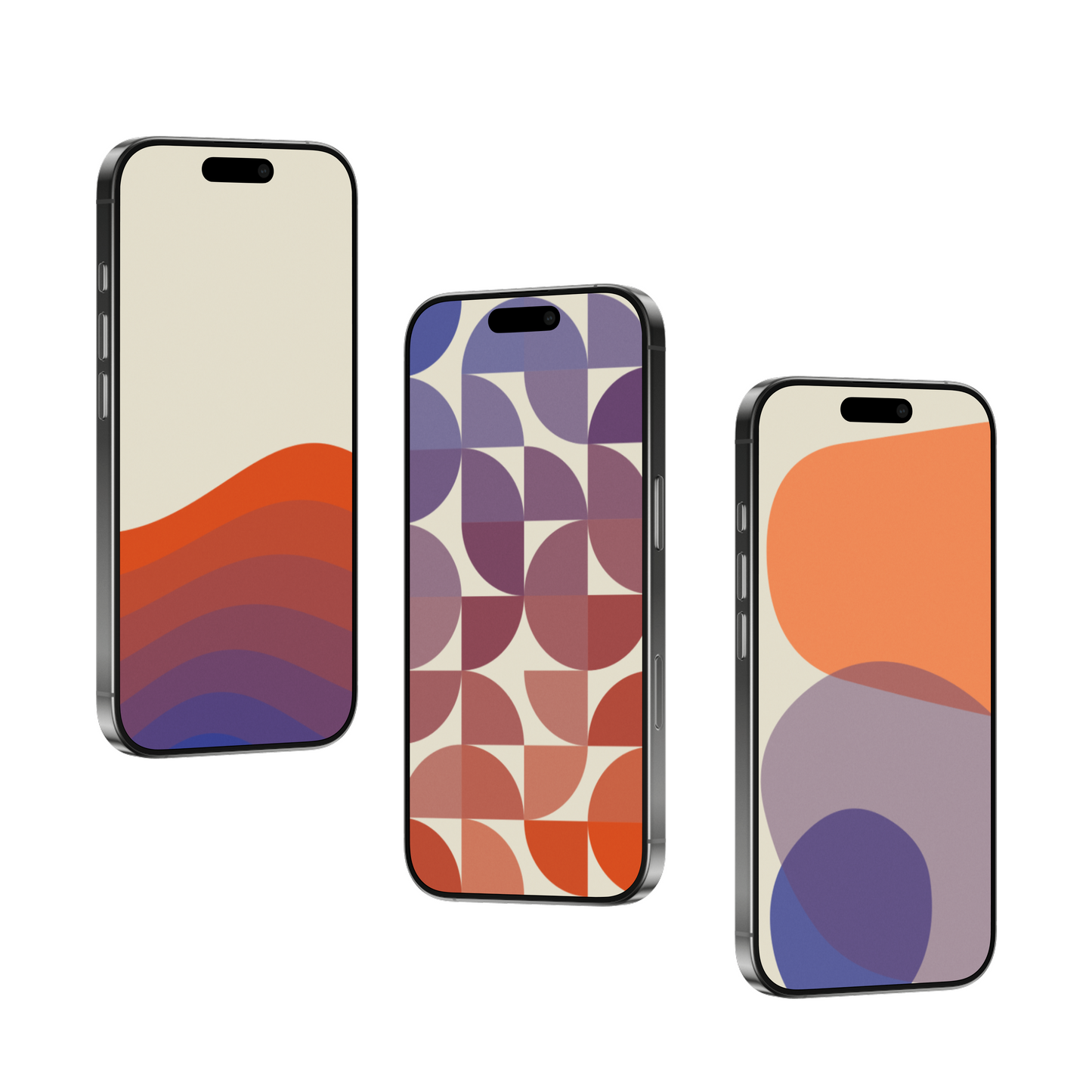 Desert Forms | Vibrant iPhone Wallpaper Set of 3 (G-039)