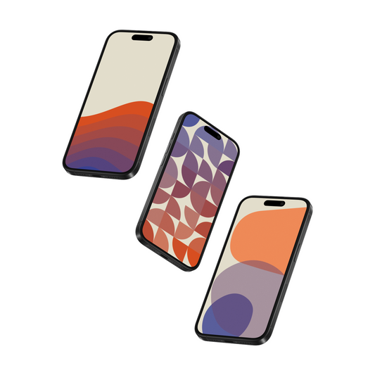 Desert Forms | Vibrant iPhone Wallpaper Set of 3 (G-039)