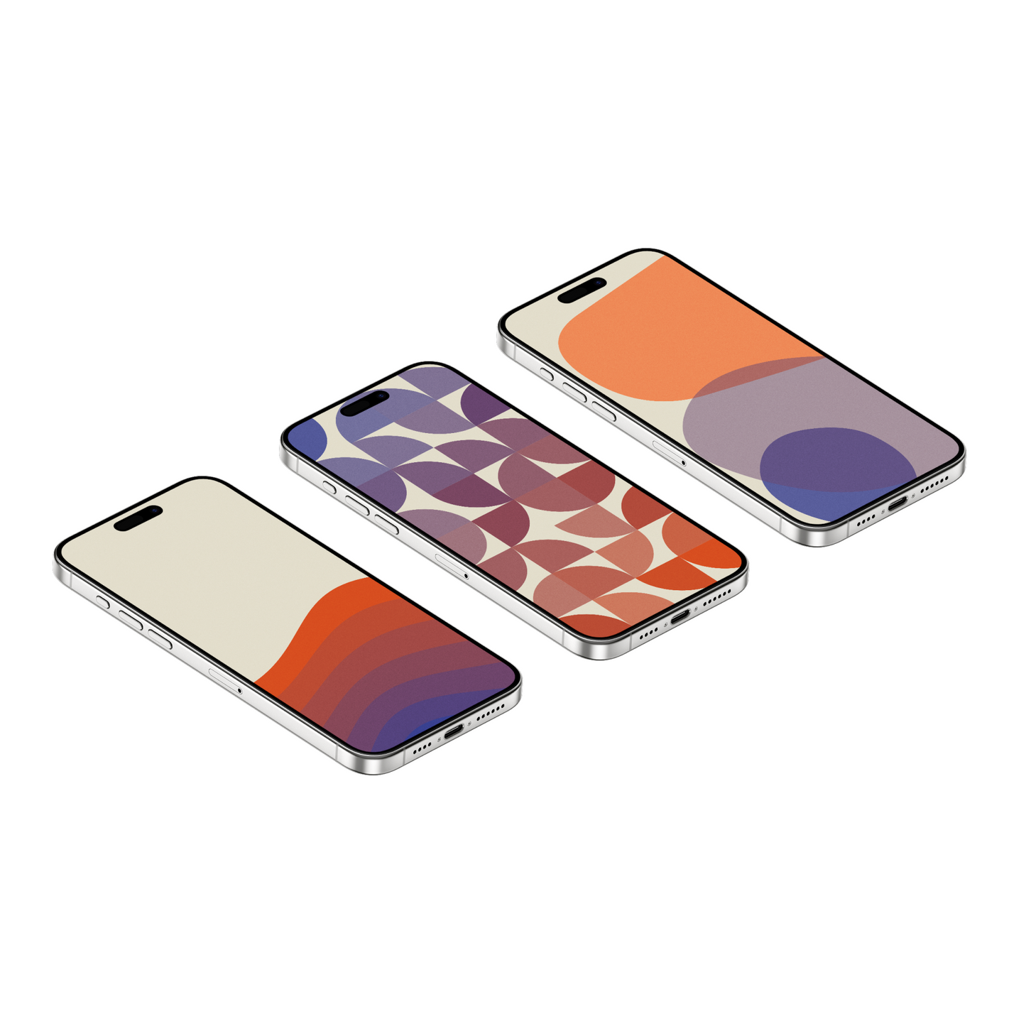 Desert Forms | Vibrant iPhone Wallpaper Set of 3 (G-039)