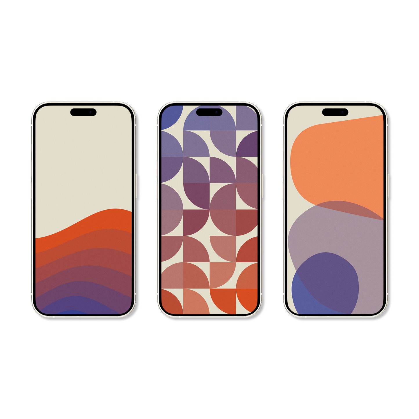 Desert Forms | Vibrant iPhone Wallpaper Set of 3 (G-039)