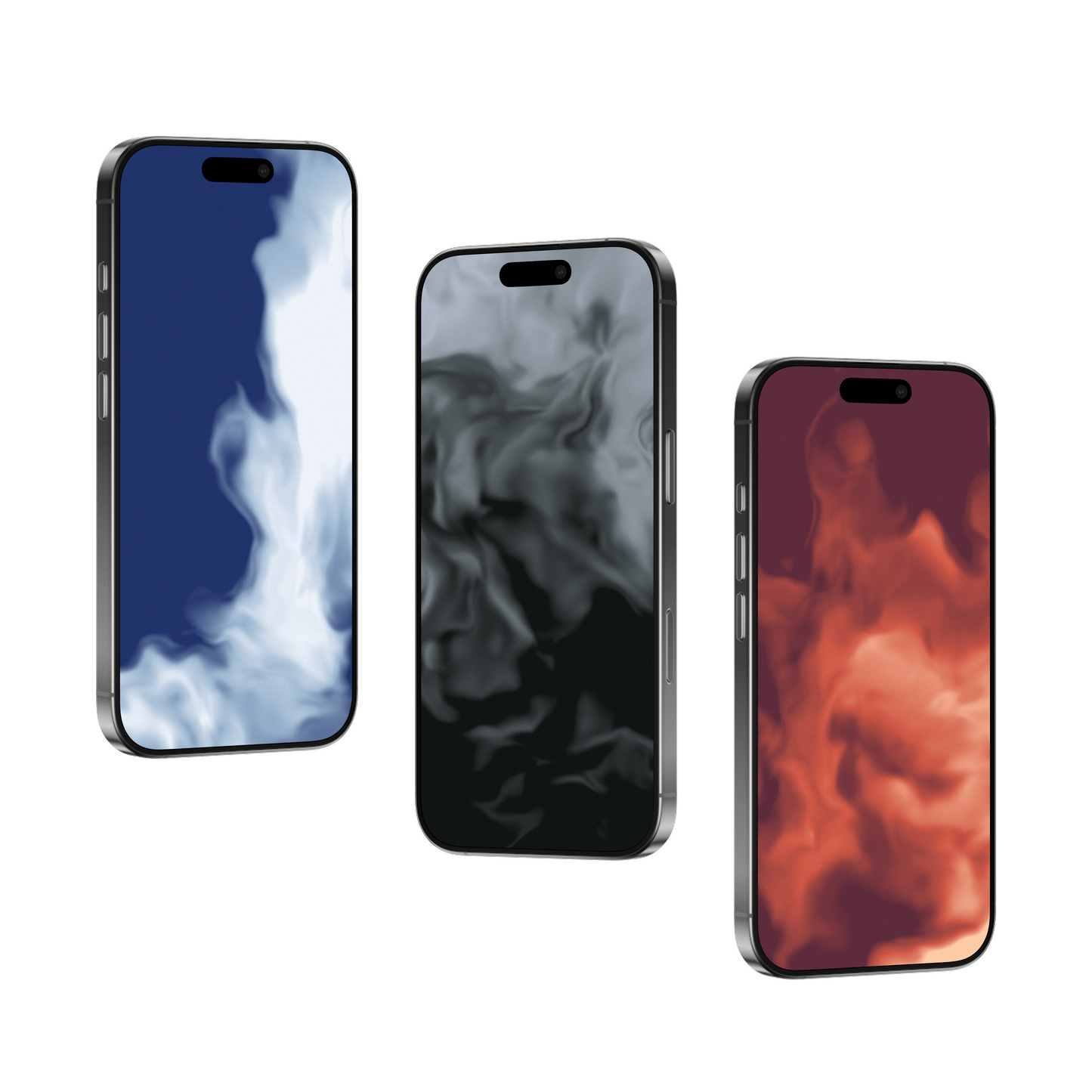 Smoke Drift | Vibrant iPhone Wallpaper Set of 3 (G-041)