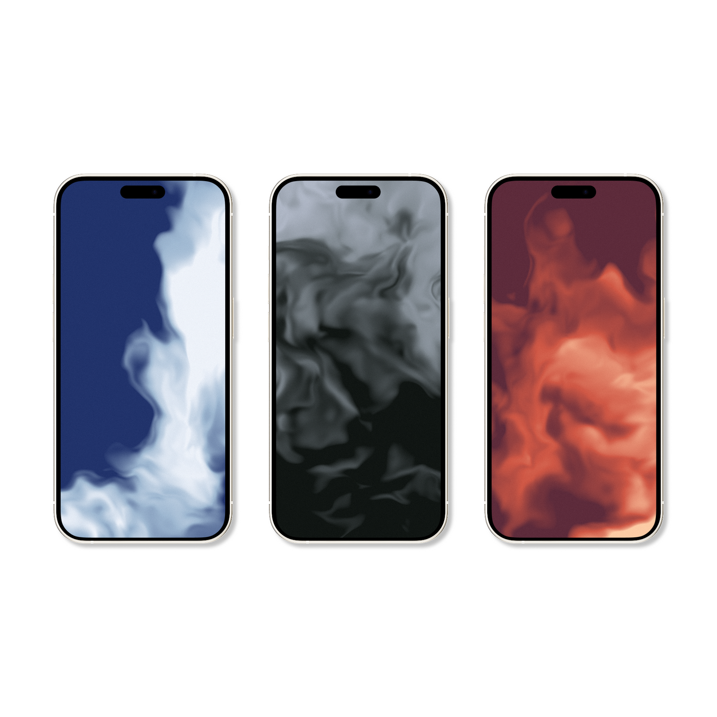 Smoke Drift | Vibrant iPhone Wallpaper Set of 3 (G-041)