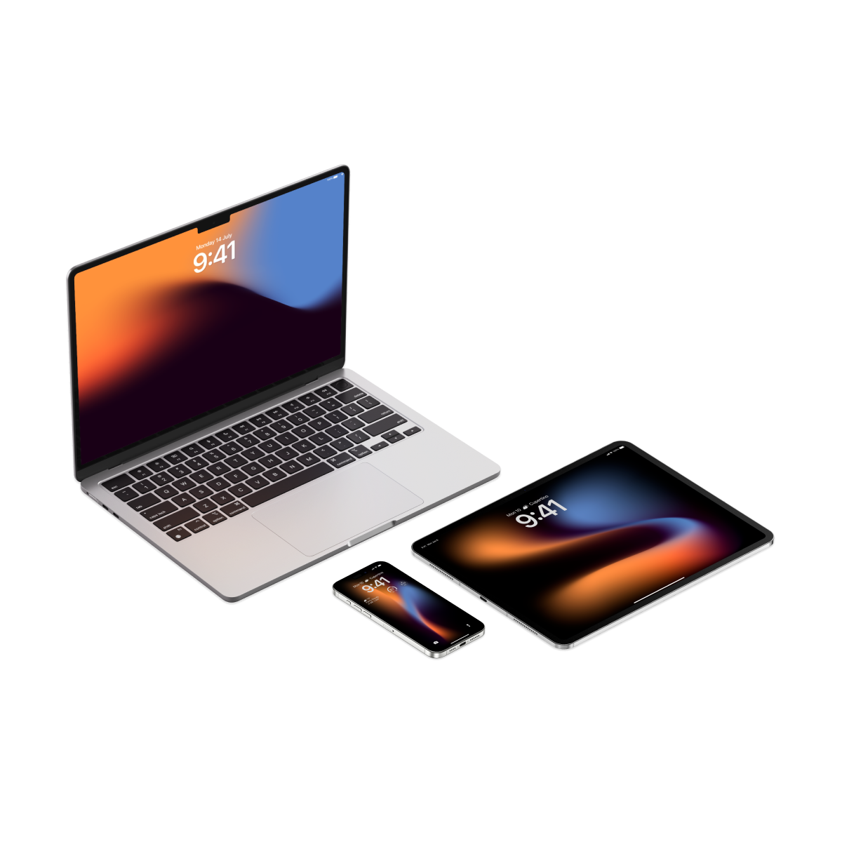 Solar Flare Gradient | Dark Wallpaper Set for iPhone iPad and Mac (T-001)