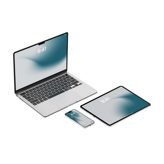 Glacial Shore | Light Wallpaper Set for iPhone iPad and Mac (T-004)