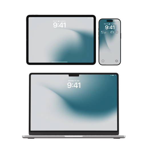 Glacial Shore | Light Wallpaper Set for iPhone iPad and Mac (T-004)