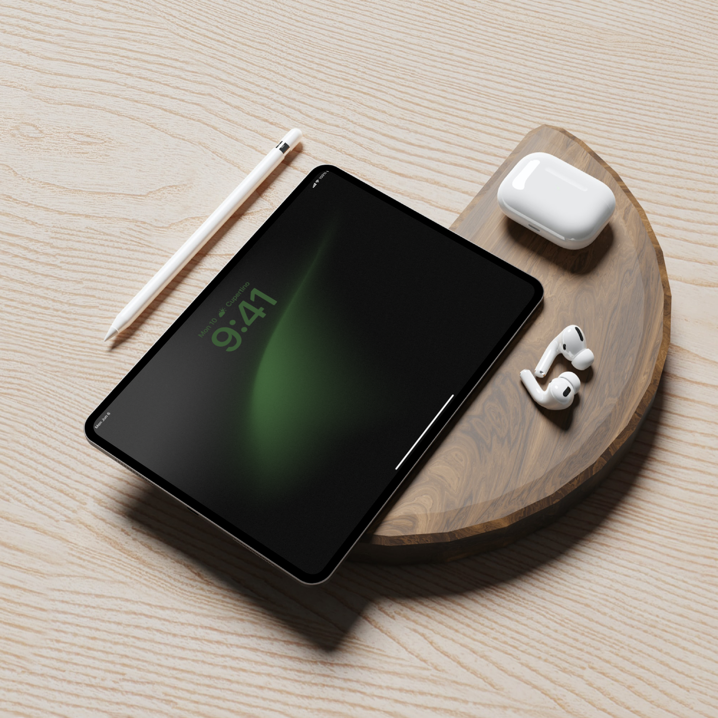 Emerald Void | Dark Wallpaper Set for iPhone iPad and Mac (T-006)