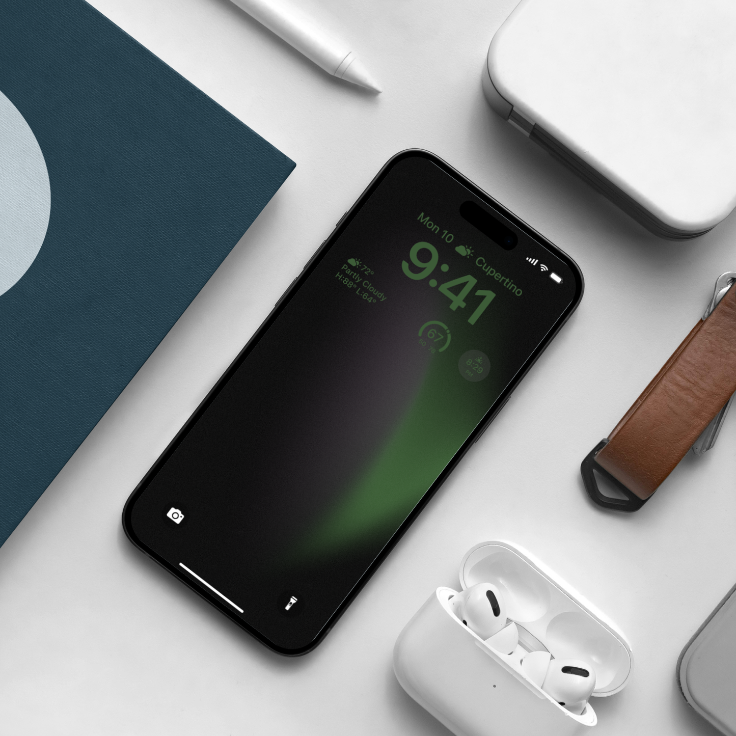 Emerald Void | Dark Wallpaper Set for iPhone iPad and Mac (T-006)