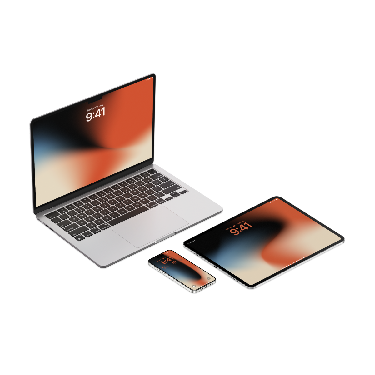 Ukiyo-e Blend | Gradient Wallpaper Set for iPhone iPad and Mac (T-011)