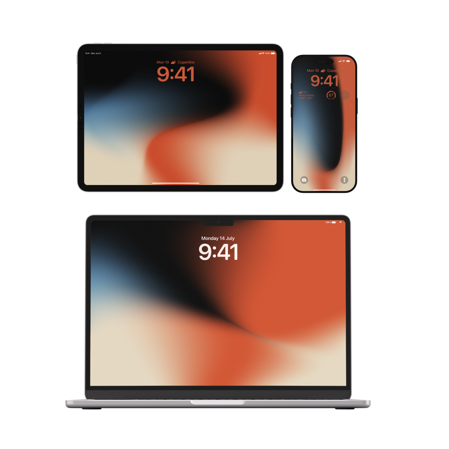Ukiyo-e Blend | Gradient Wallpaper Set for iPhone iPad and Mac (T-011)