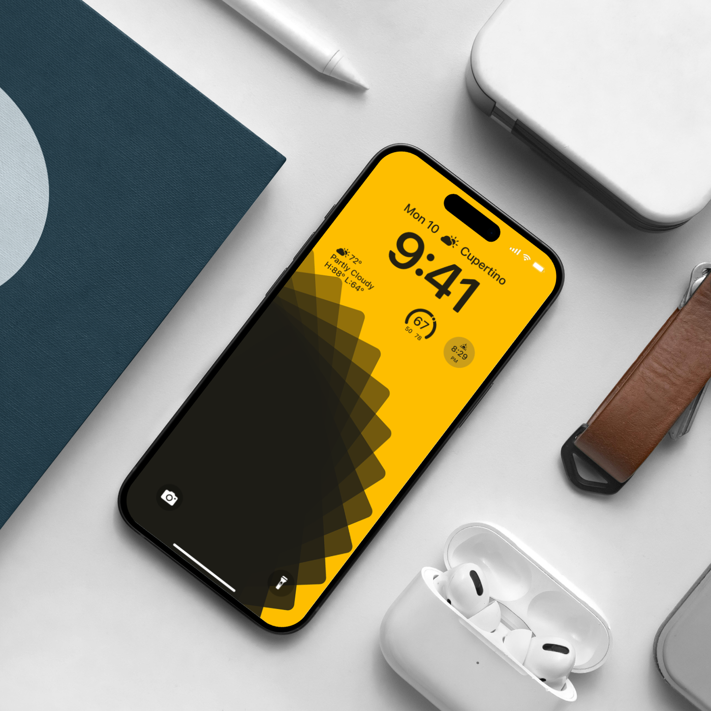 Golden Bloom | Yellow Wallpaper Set for iPhone iPad and Mac (T-012)