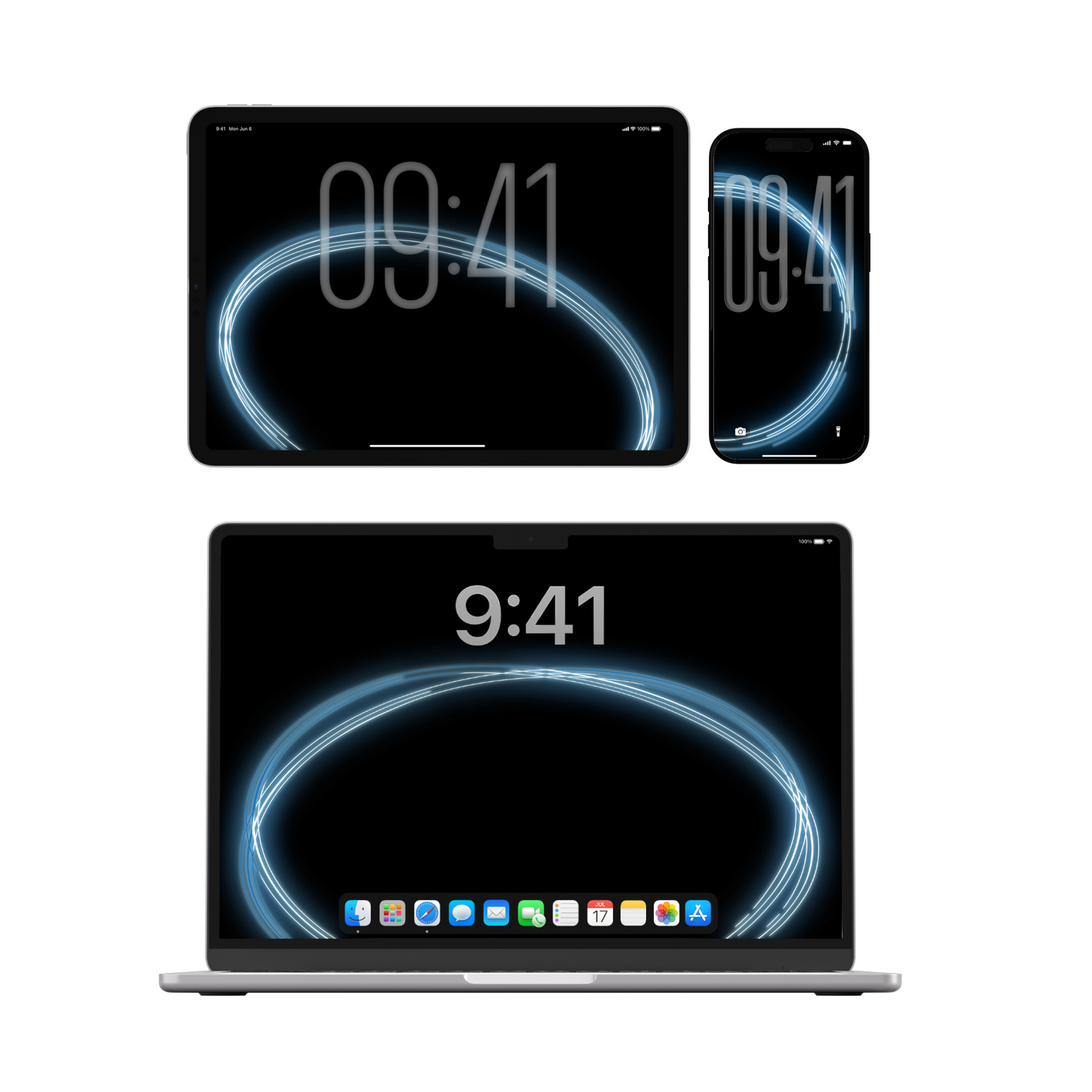 Neon Arc | Premium Wallpaper Set for iPhone iPad and Mac (T-014)