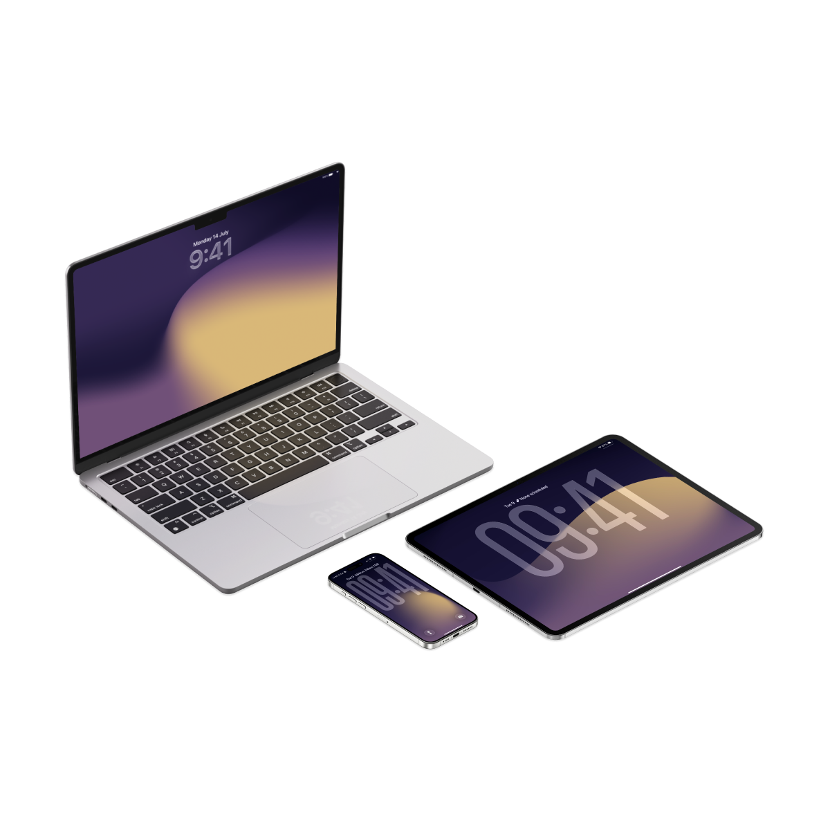 Ethereal Twilight Gradient | Aesthetic Wallpaper Set for iPhone iPad and Mac (T-019)
