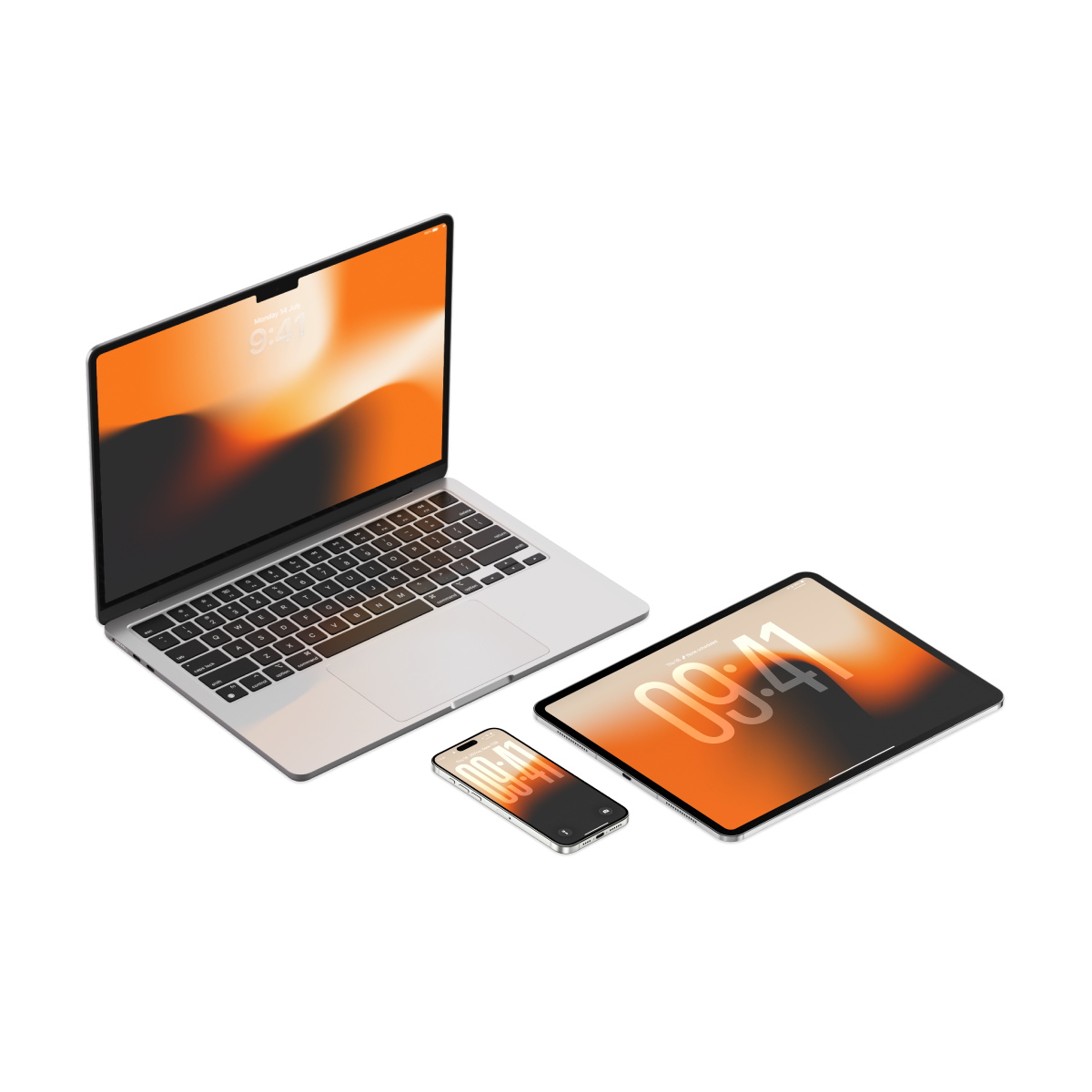 Orange Solaris Gradient | Wallpaper Set for iPhone iPad and Mac (T-020)