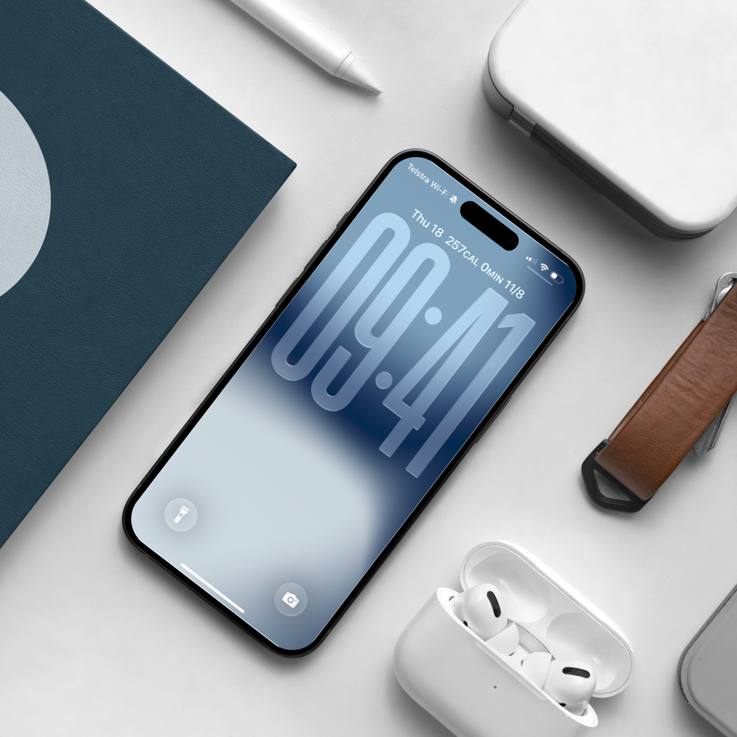 Aeon Deep Blue | Matching Wallpaper Set for iPhone iPad and Mac (T-021)