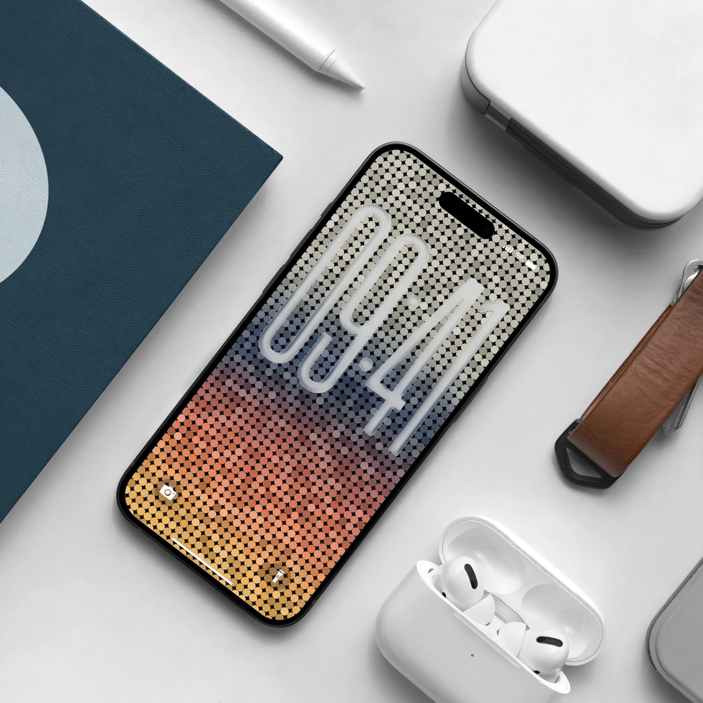Pixelated Sunset Gradient | Minimalist Wallpaper Set for iPhone iPad and Mac (T-027)