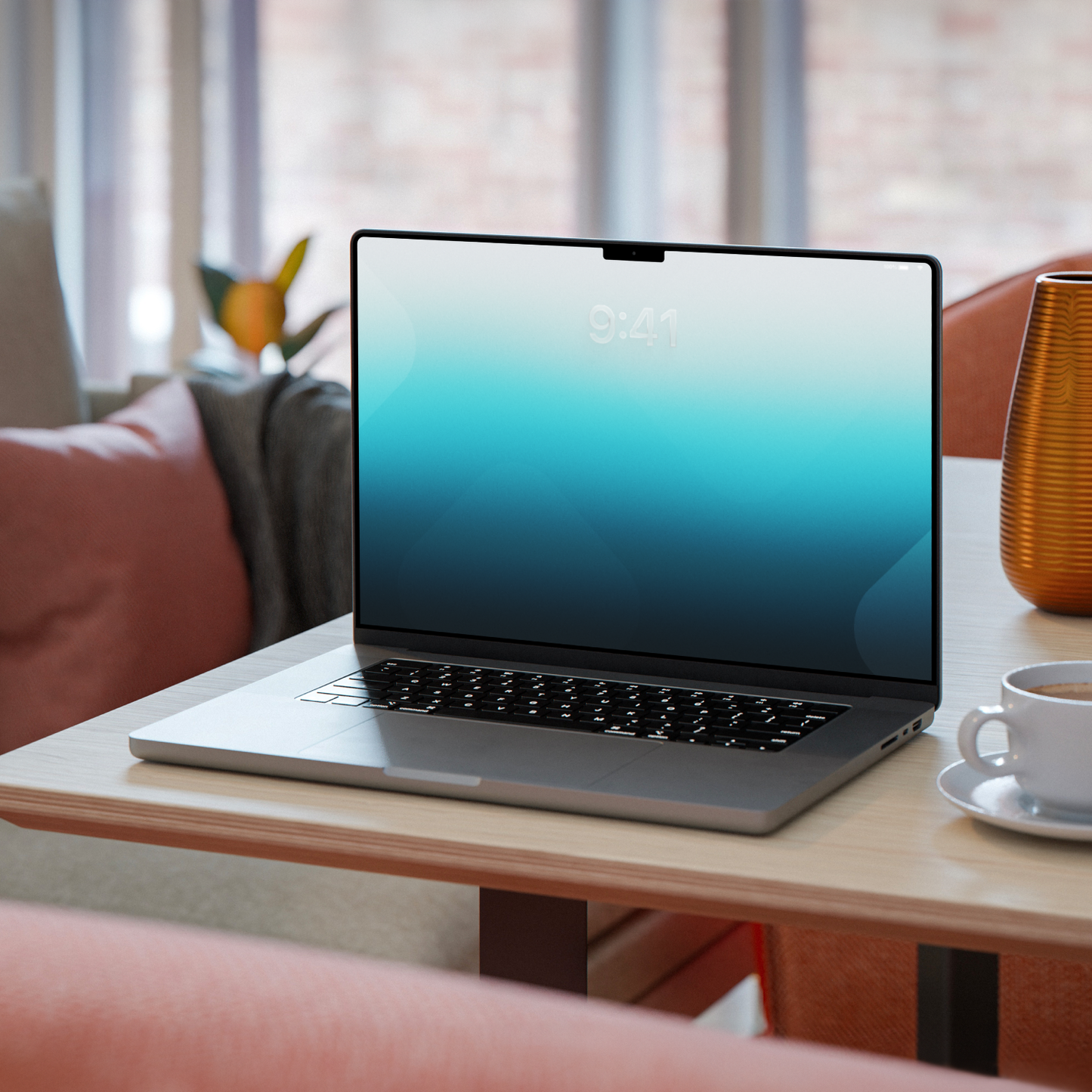 Glacier Blue | Minimalist Wallpaper Set for iPhone iPad and Mac (T-028)