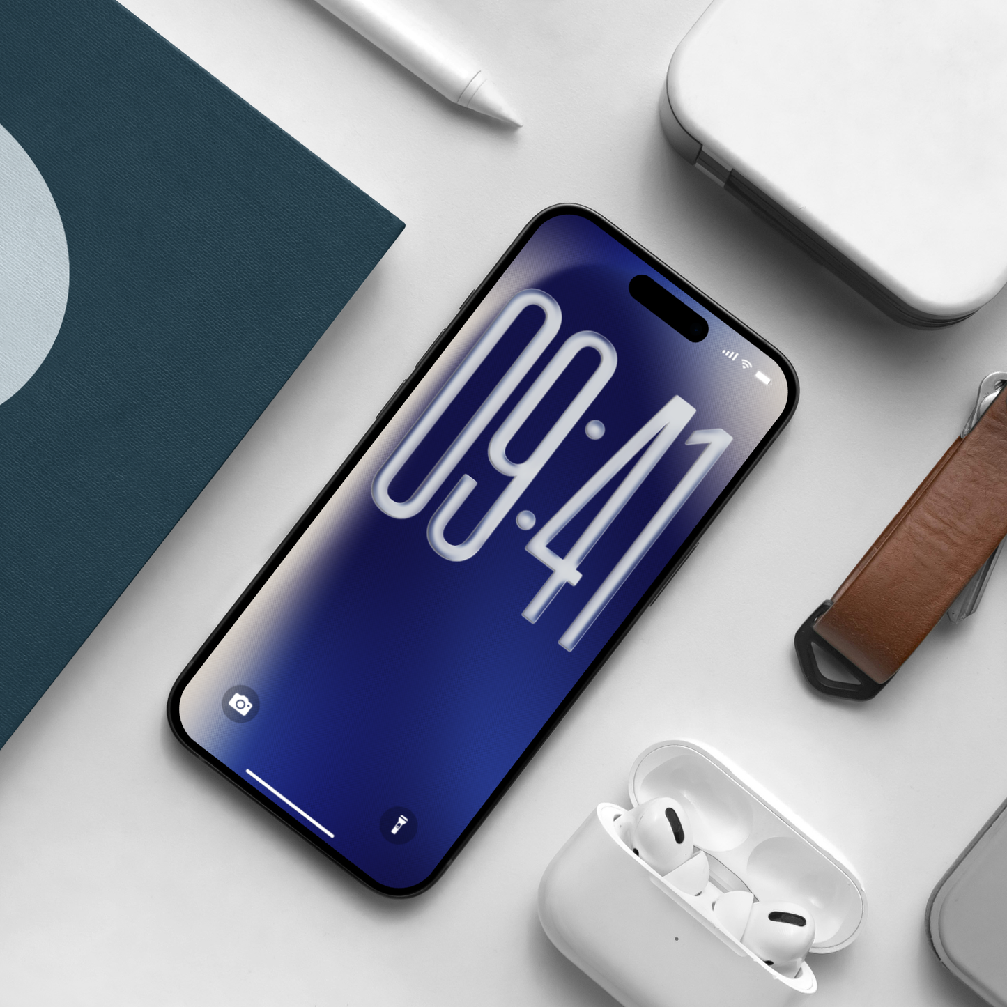 Midnight Tide | Blue Wallpaper Set for iPhone iPad and Mac (T-029)