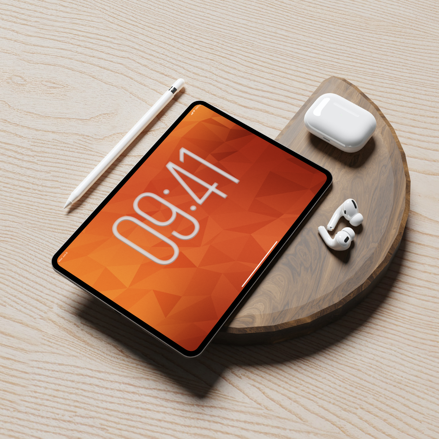 Amber Mesh | Minimalist Wallpaper Set for iPhone iPad and Mac (T-030)