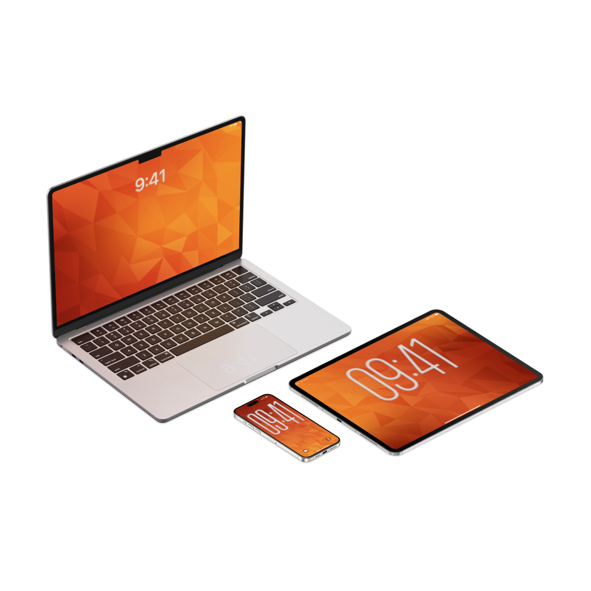 Amber Mesh | Minimalist Wallpaper Set for iPhone iPad and Mac (T-030)