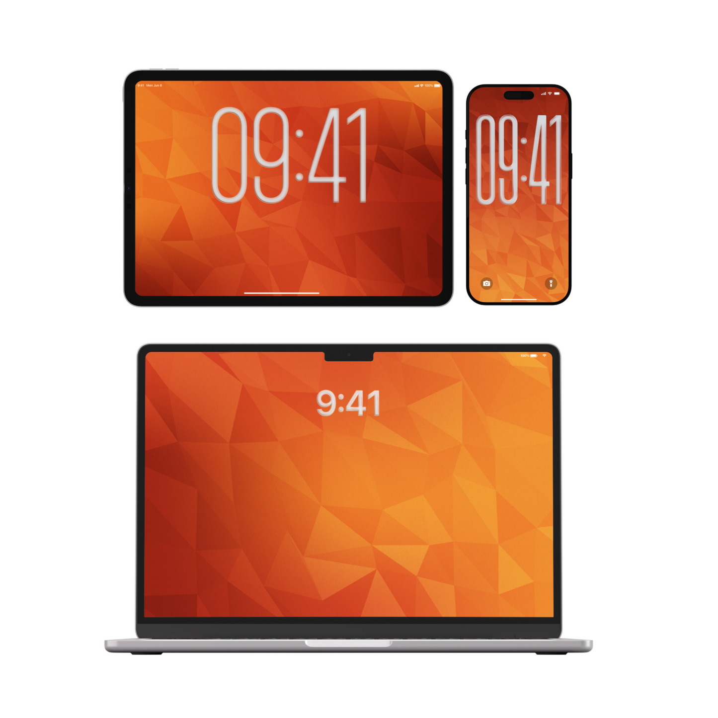 Amber Mesh | Minimalist Wallpaper Set for iPhone iPad and Mac (T-030)