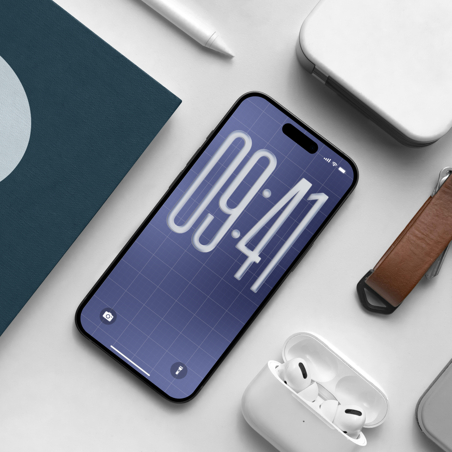 Blueprint Grid | Clean Wallpaper Set for iPhone iPad and Mac (T-031)