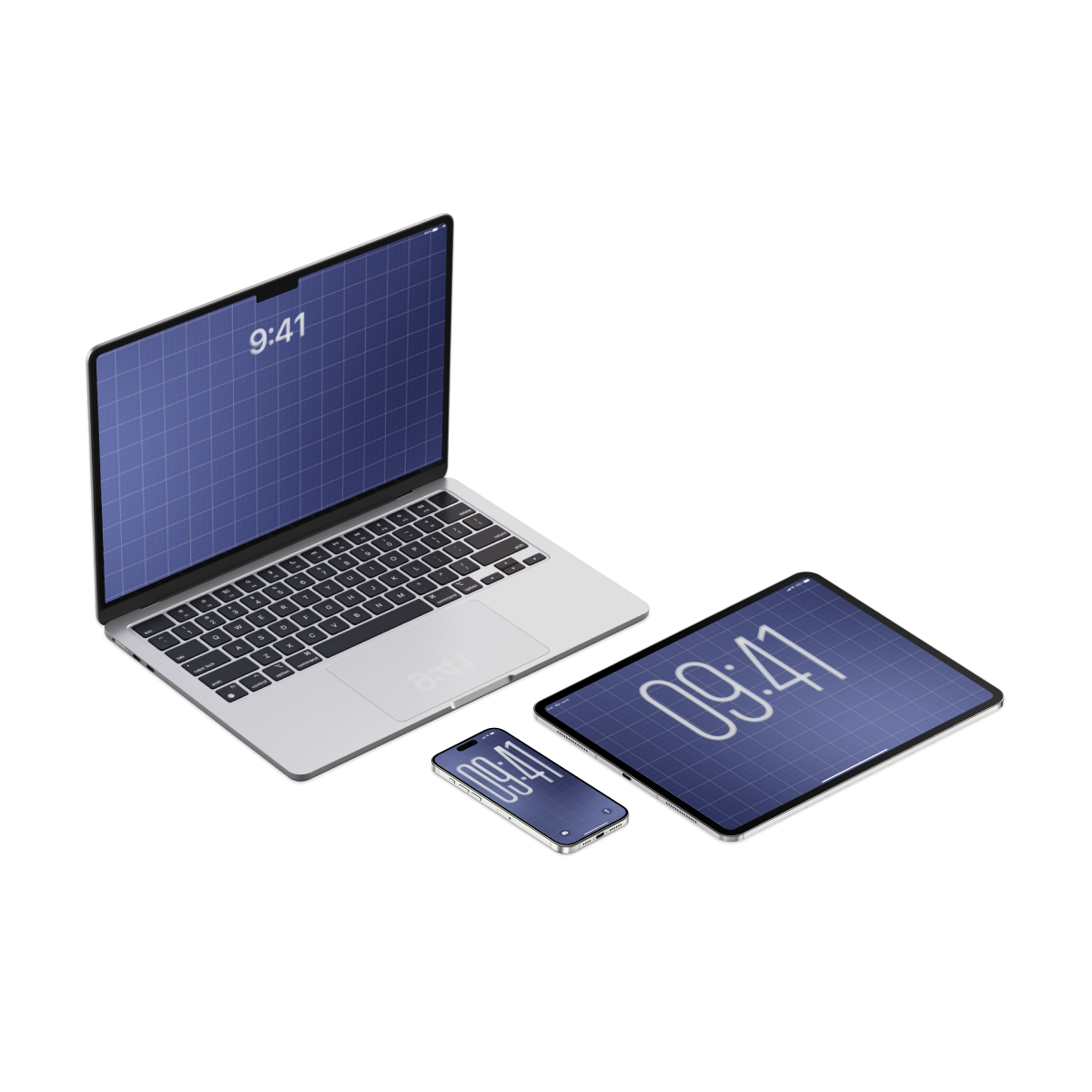Blueprint Grid | Clean Wallpaper Set for iPhone iPad and Mac (T-031)