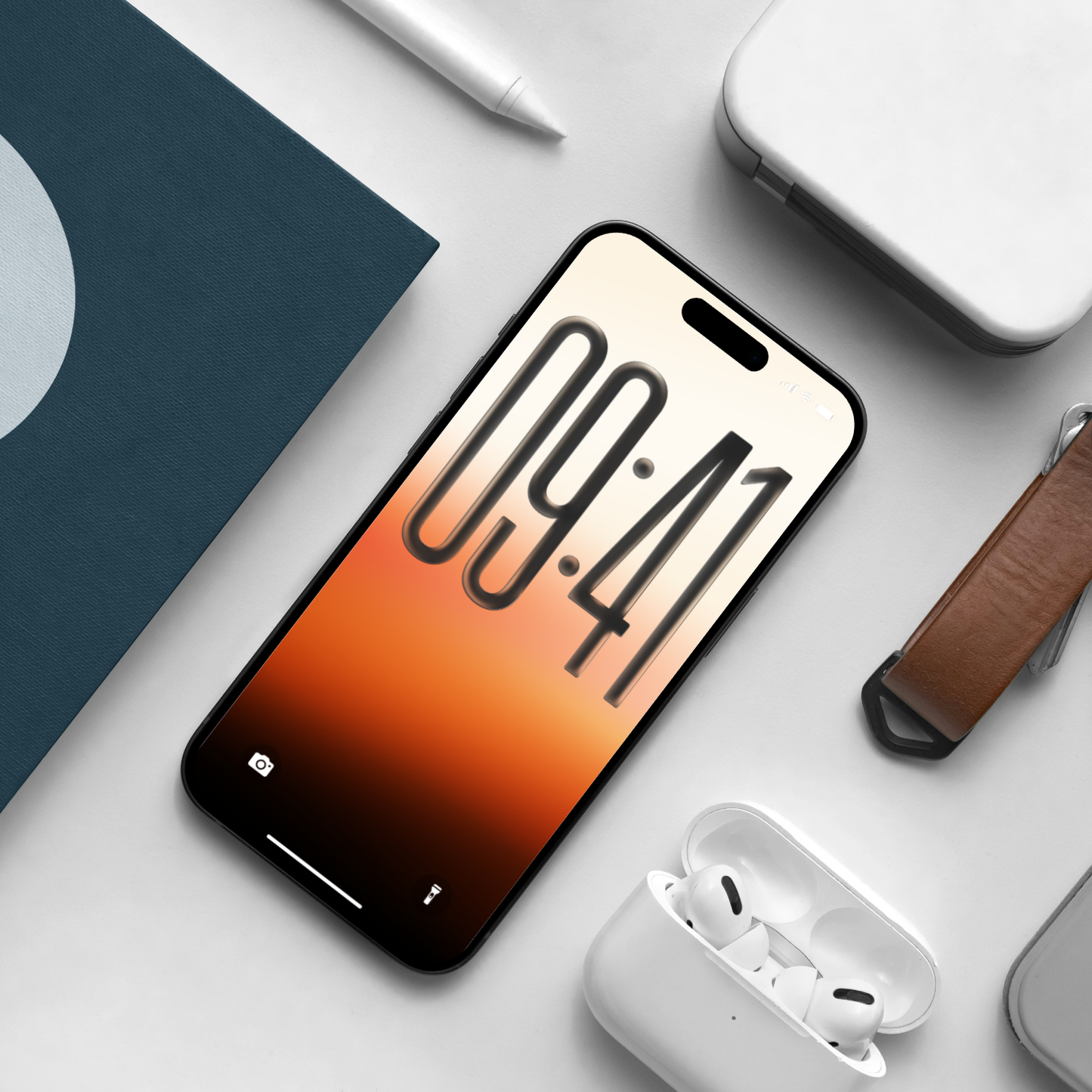 Horizon Sunset | Golden Wallpaper Set for iPhone iPad and Mac (T-032)