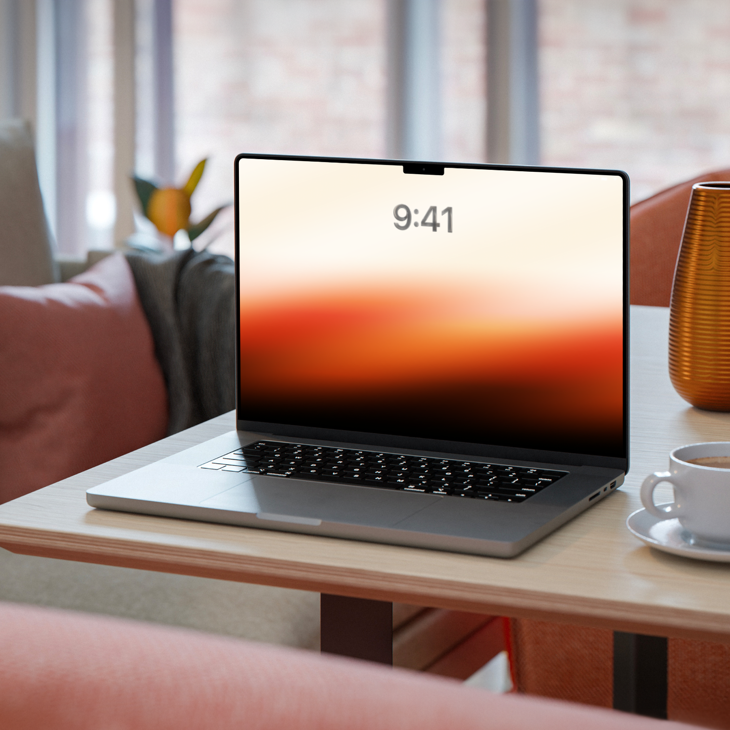 Horizon Sunset | Golden Wallpaper Set for iPhone iPad and Mac (T-032)