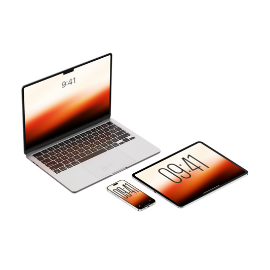 Horizon Sunset | Golden Wallpaper Set for iPhone iPad and Mac (T-032)