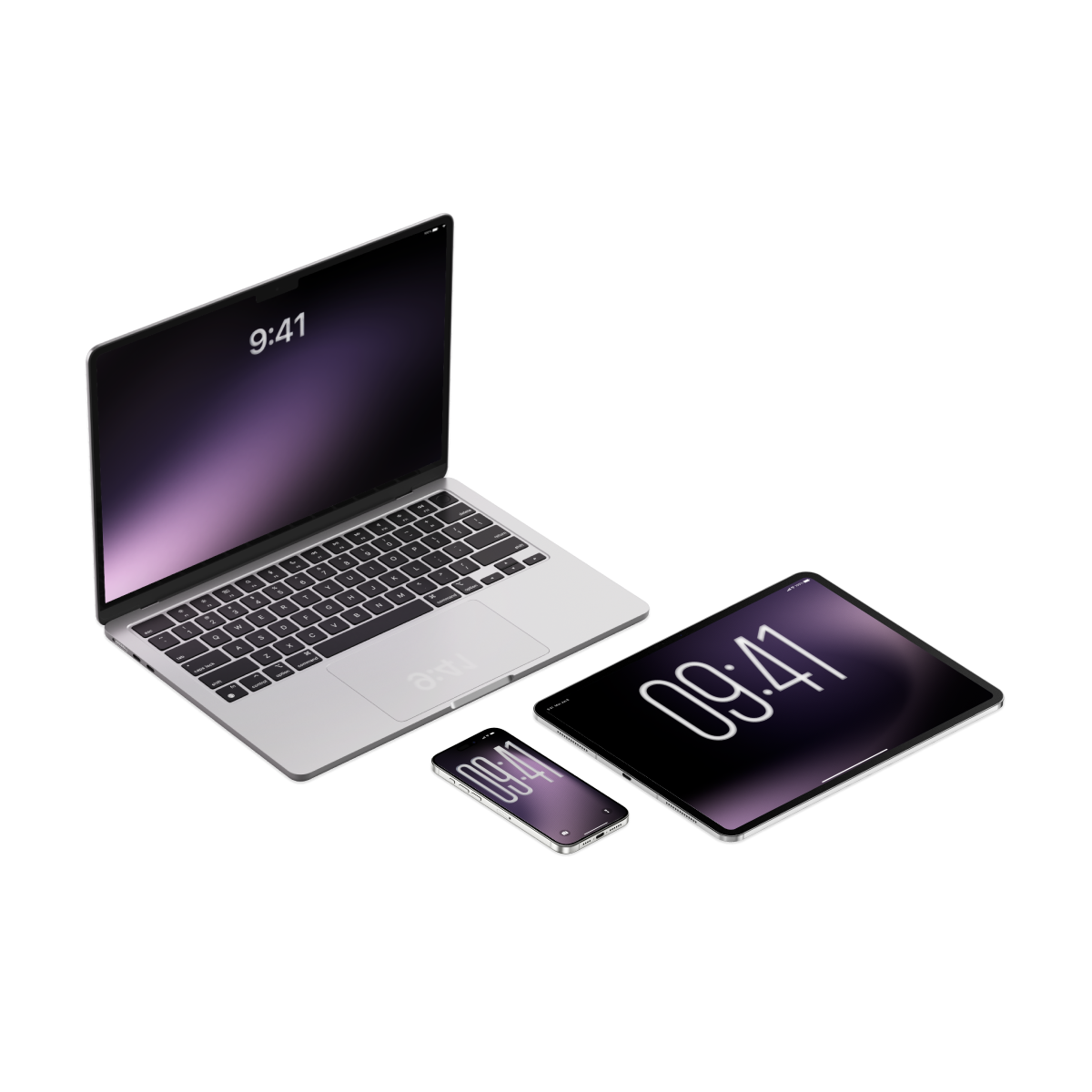Violet Noir | Dark Purple Wallpaper Set for iPhone iPad and Mac (T-033)